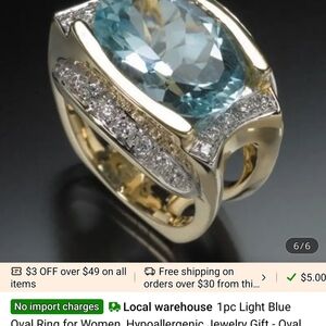 Elegant Gold and Blue Gemstone Ring